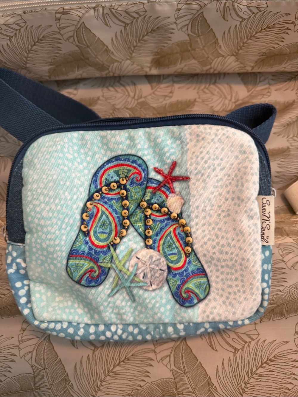 Aqua Flip-Flop Crossbody Bag Sun N Sand